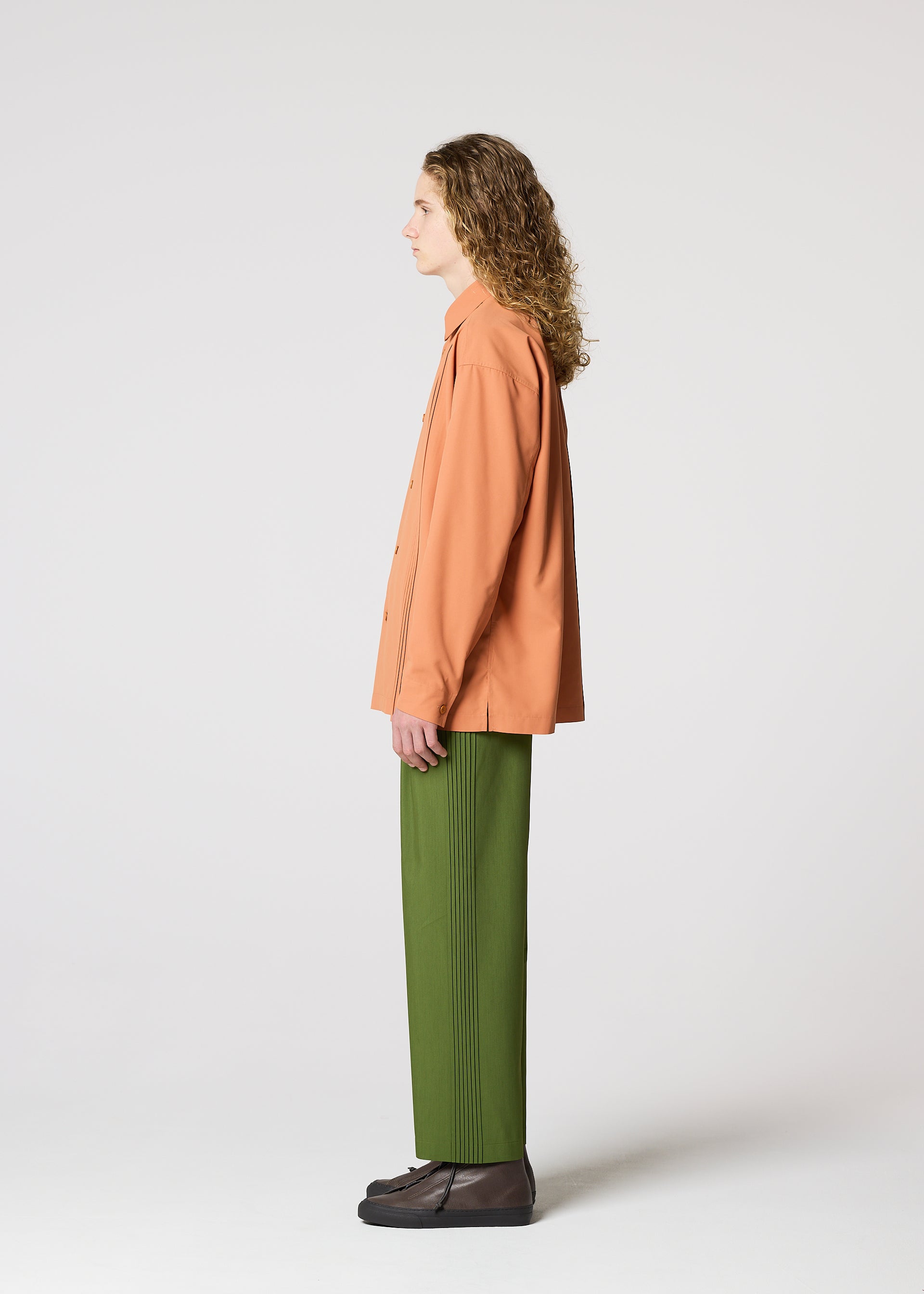 PLEATS SHIRT Shirt Light Orange – ISSEY MIYAKE EU