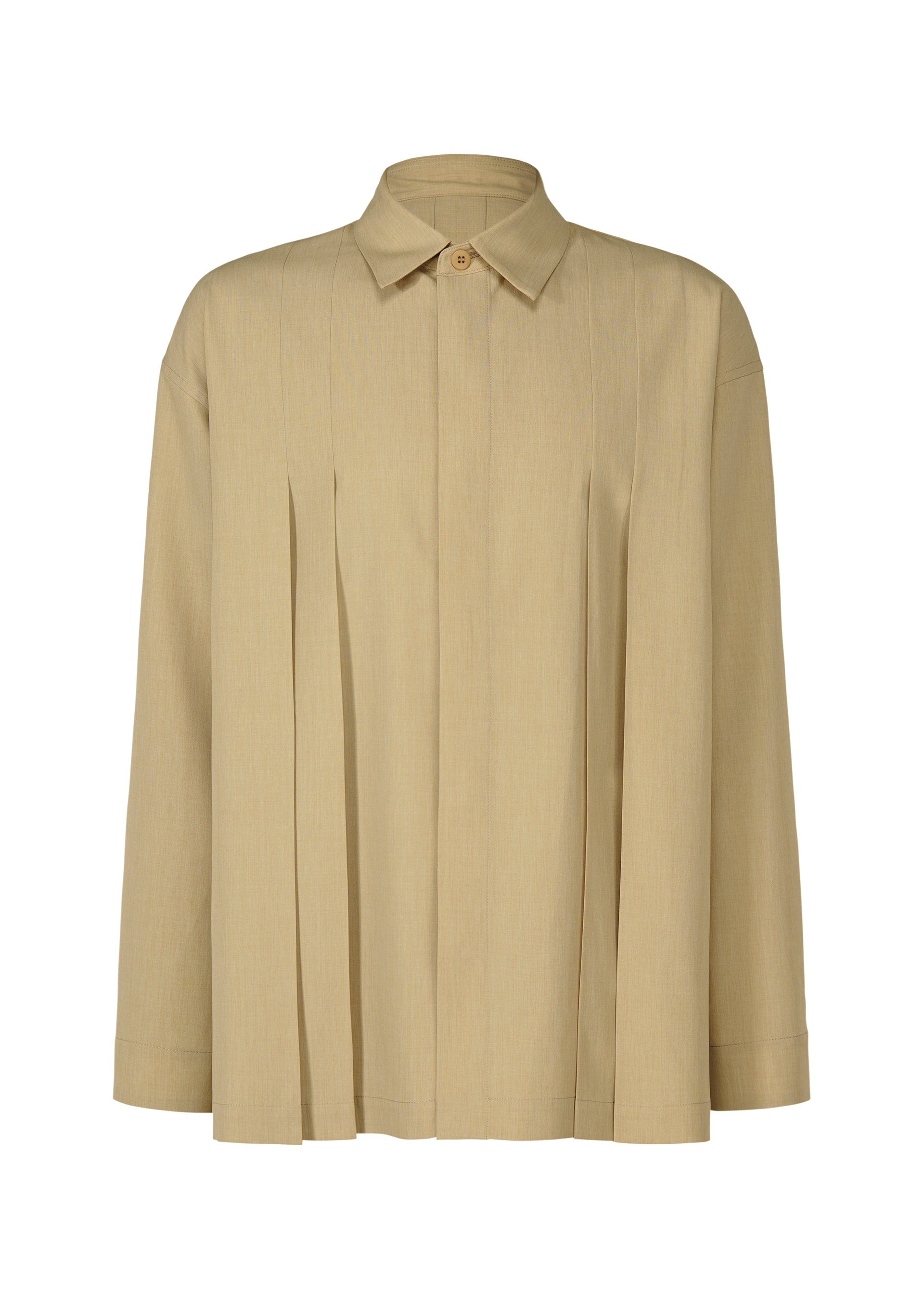 A product shot of the IM Men LINEN LIKE SHIRT shirt in light beige (40), recurring_style.