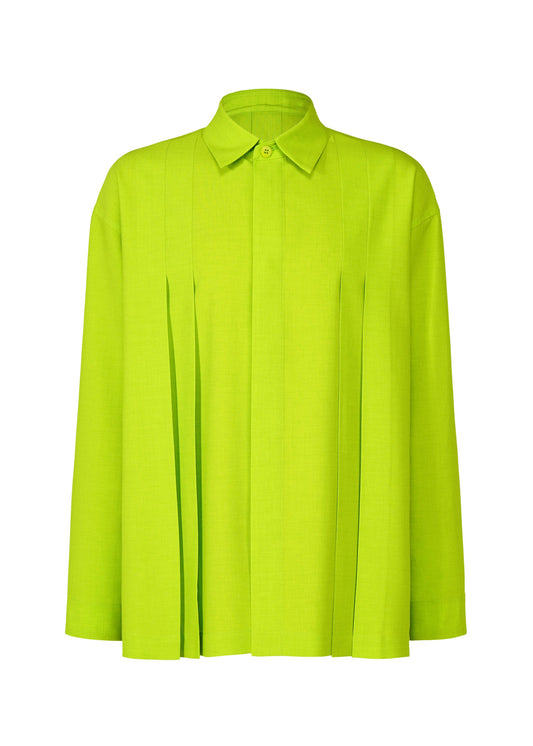 A product shot of the IM Men LINEN LIKE SHIRT shirt in light green (60), recurring_style.