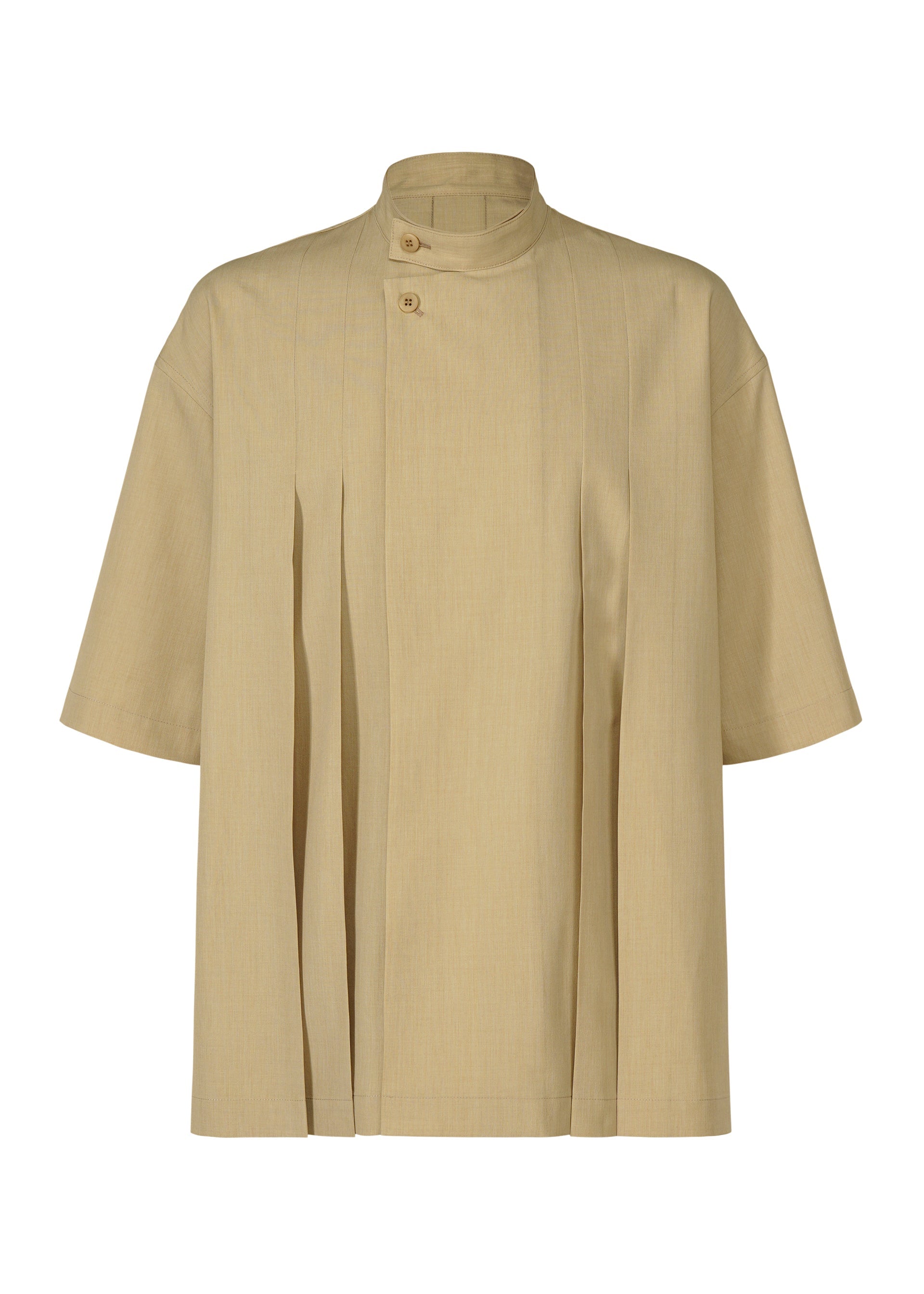 A product shot of the IM Men LINEN LIKE SHIRT shirt in light beige (40), recurring_style.