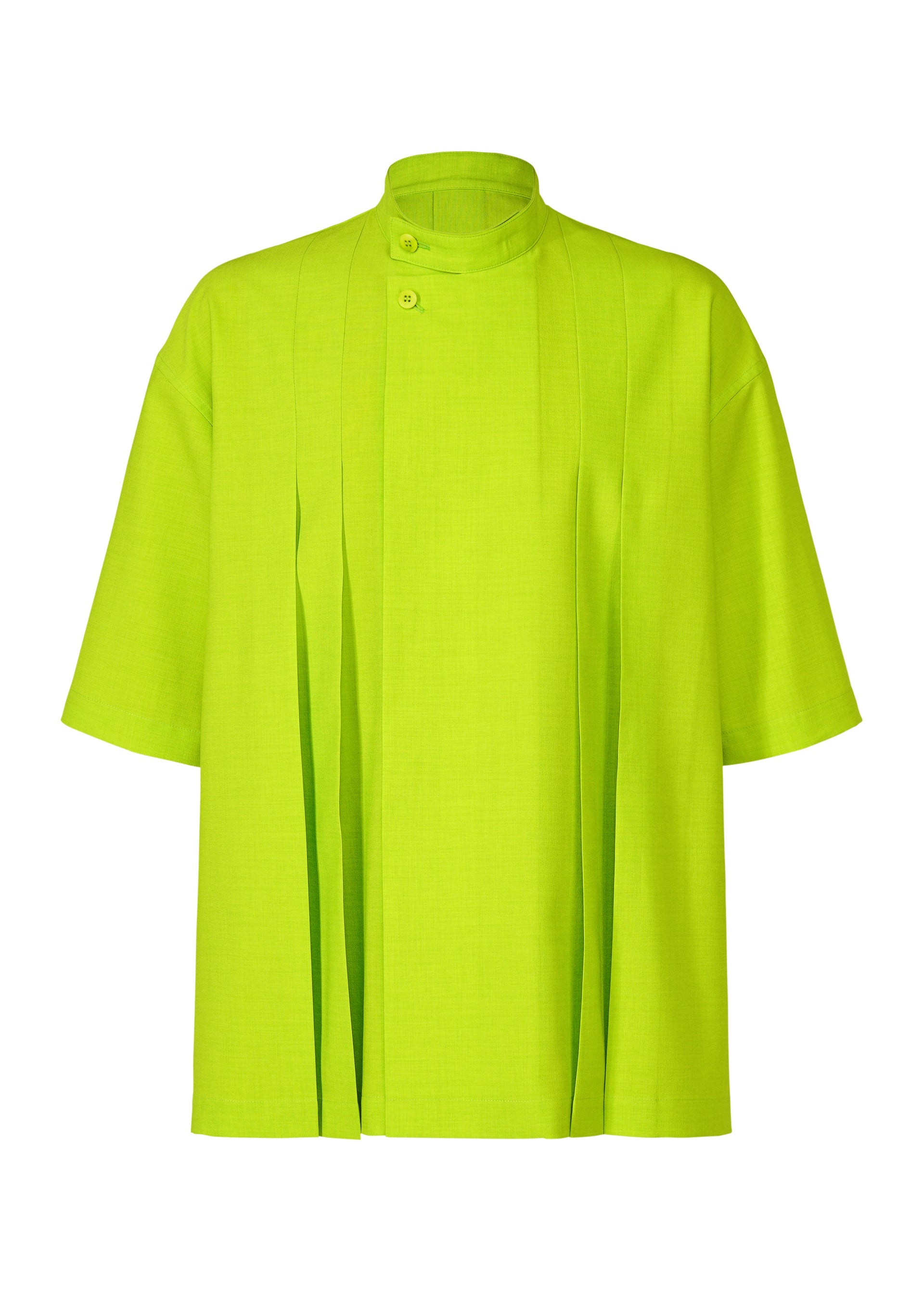 A product shot of the IM Men LINEN LIKE SHIRT shirt in light green (60), recurring_style.
