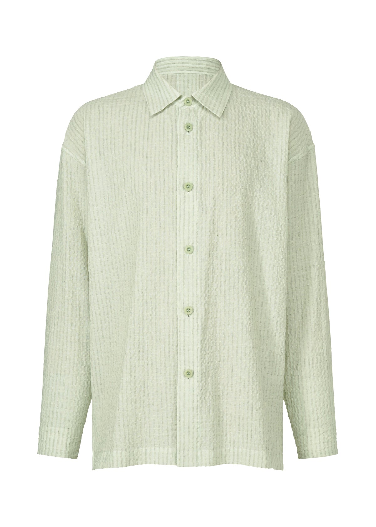 A product shot of the IM Men STRIPE LINEN SHRINK shirt in .