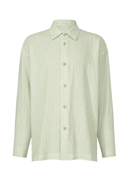A product shot of the IM Men STRIPE LINEN SHRINK shirt in .