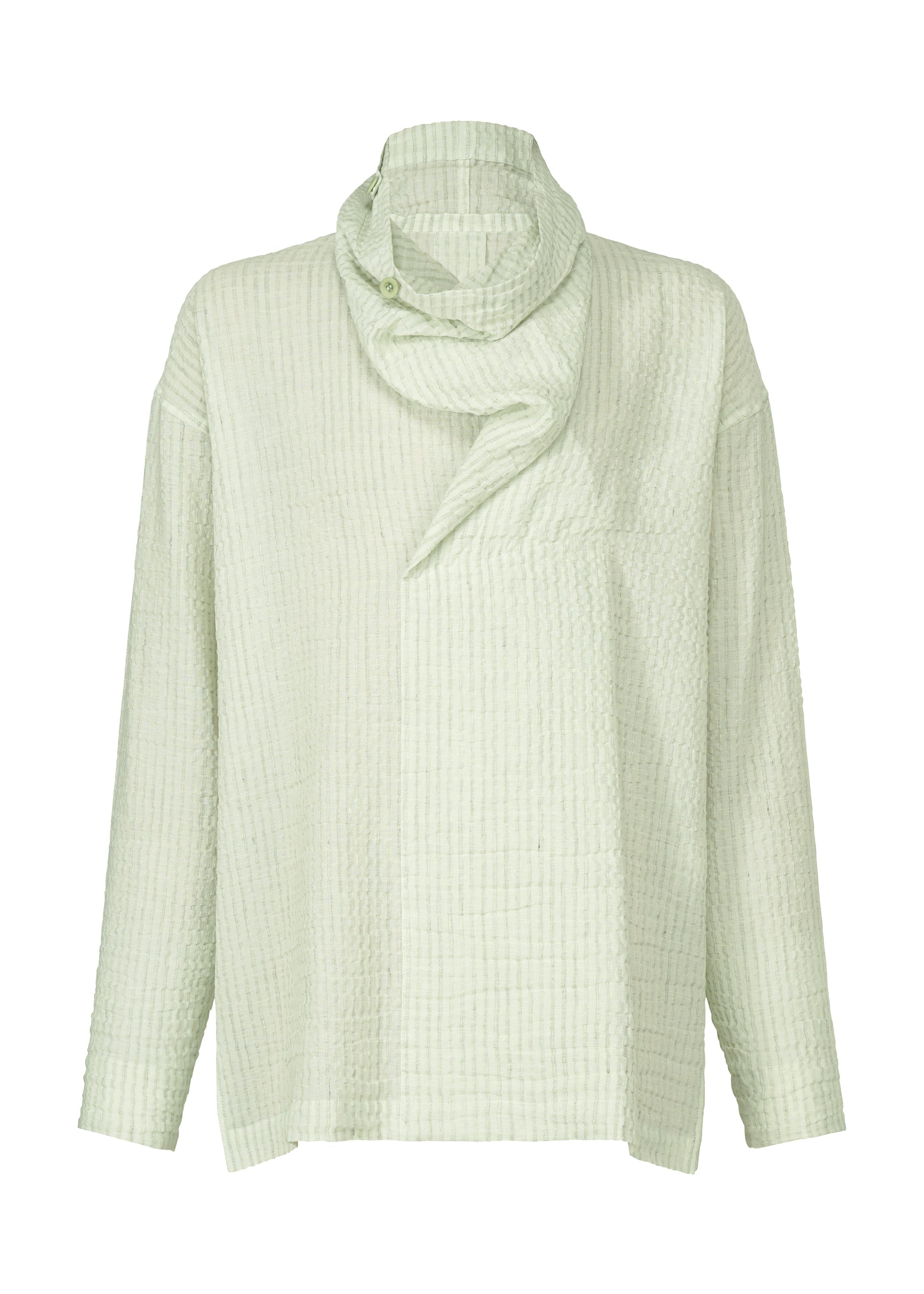 A product shot of the IM Men STRIPE LINEN SHRINK shirt in .
