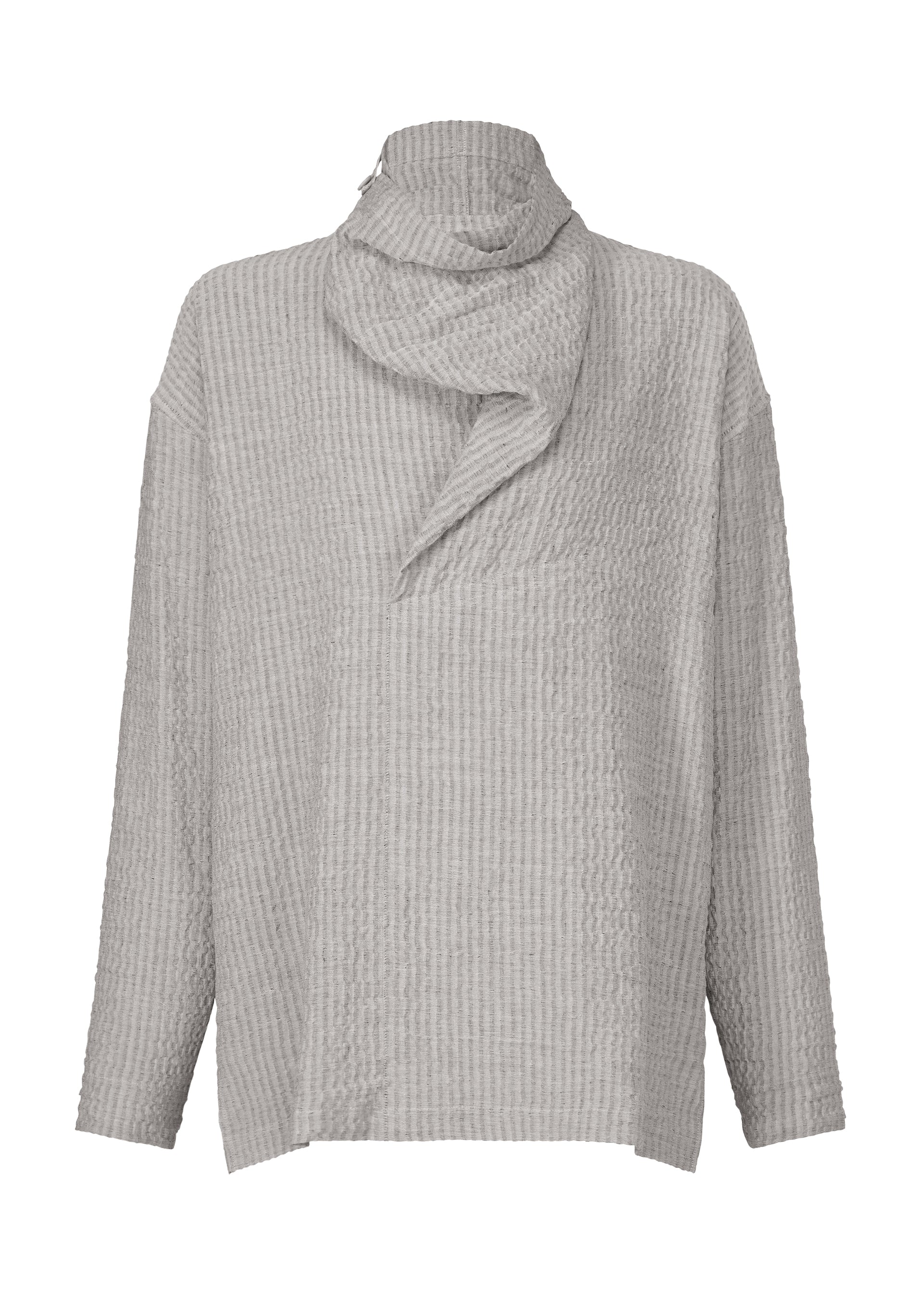 STRIPE LINEN SHRINK Shirt Grey – ISSEY MIYAKE EU