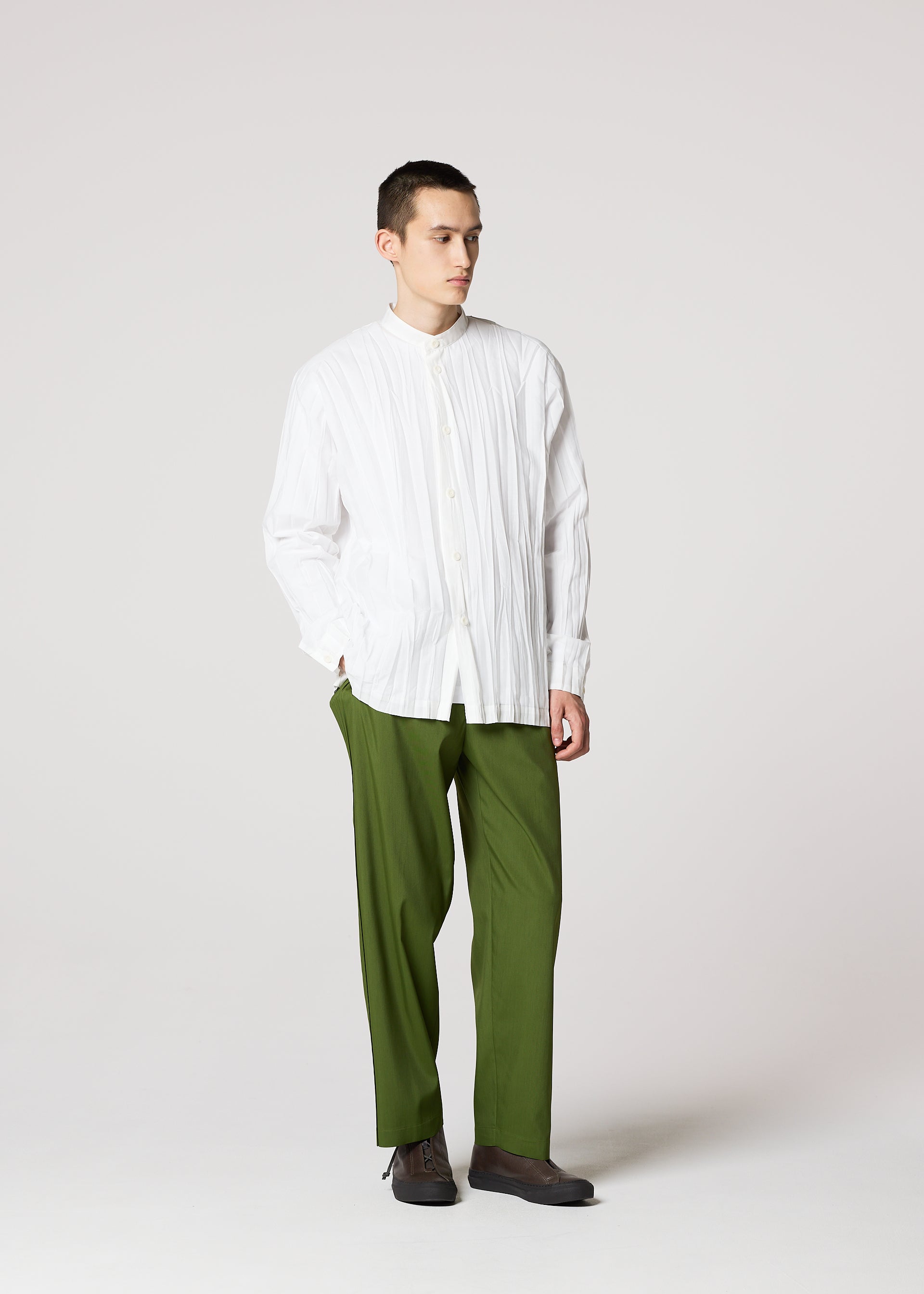 WRINKLE SHIRT Shirt Blue Grey – ISSEY MIYAKE EU