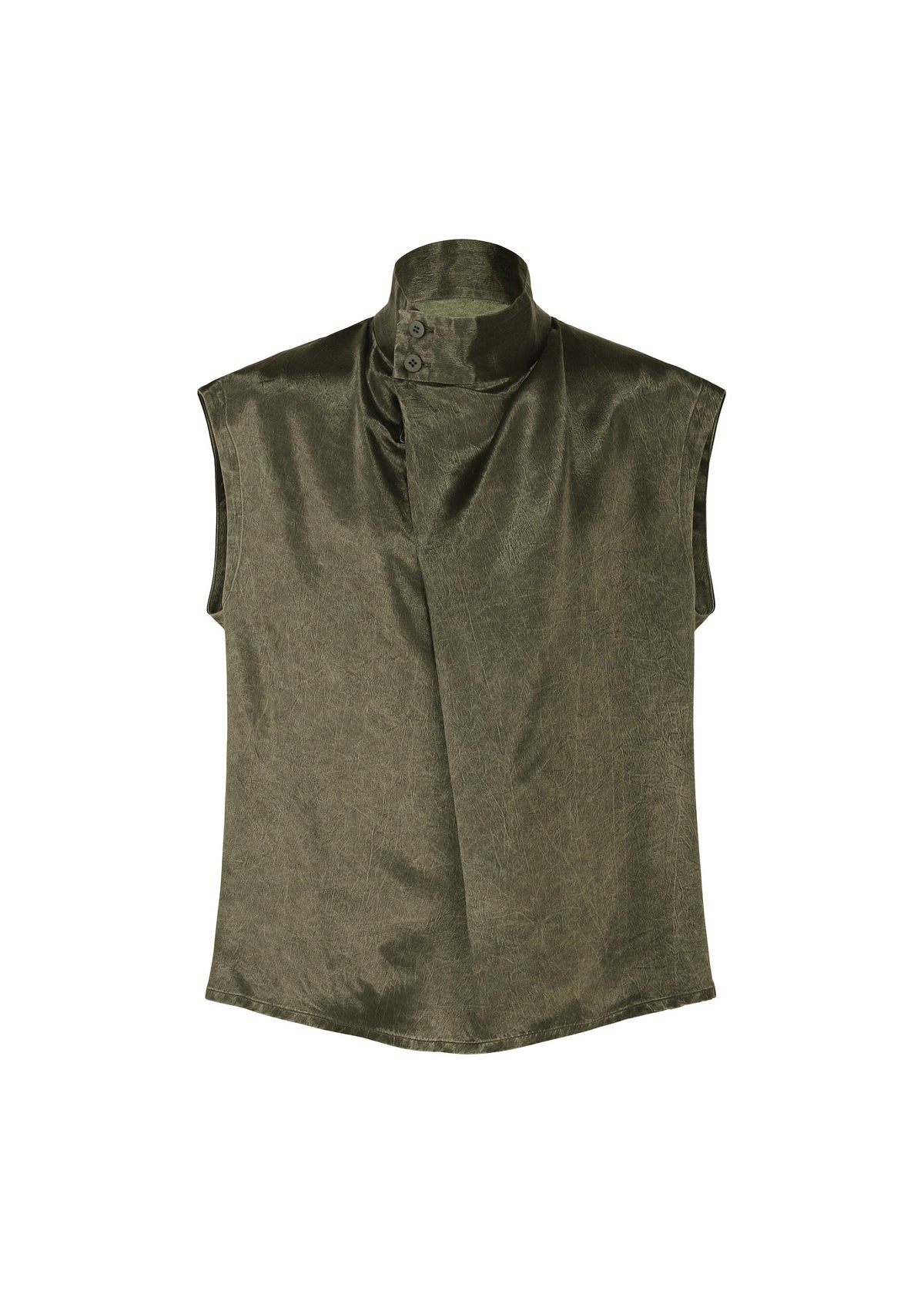 A product shot of the IM Men SATIN WASH top in khaki (65), recurring_style.