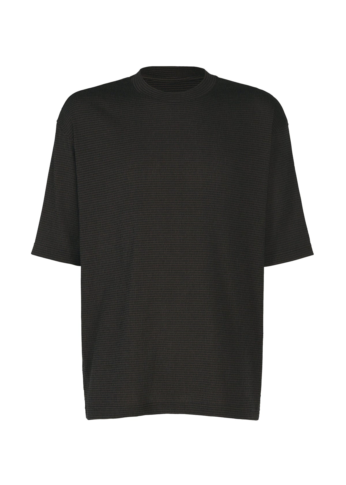 A product shot of the IM MEN SHRINK STRETCH T t shirt in dark brown.