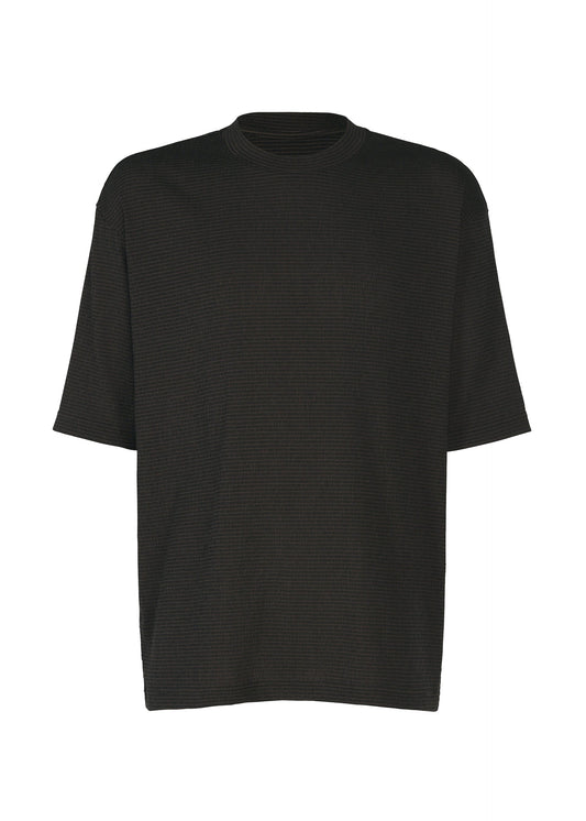 A product shot of the IM MEN SHRINK STRETCH T t shirt in dark brown.