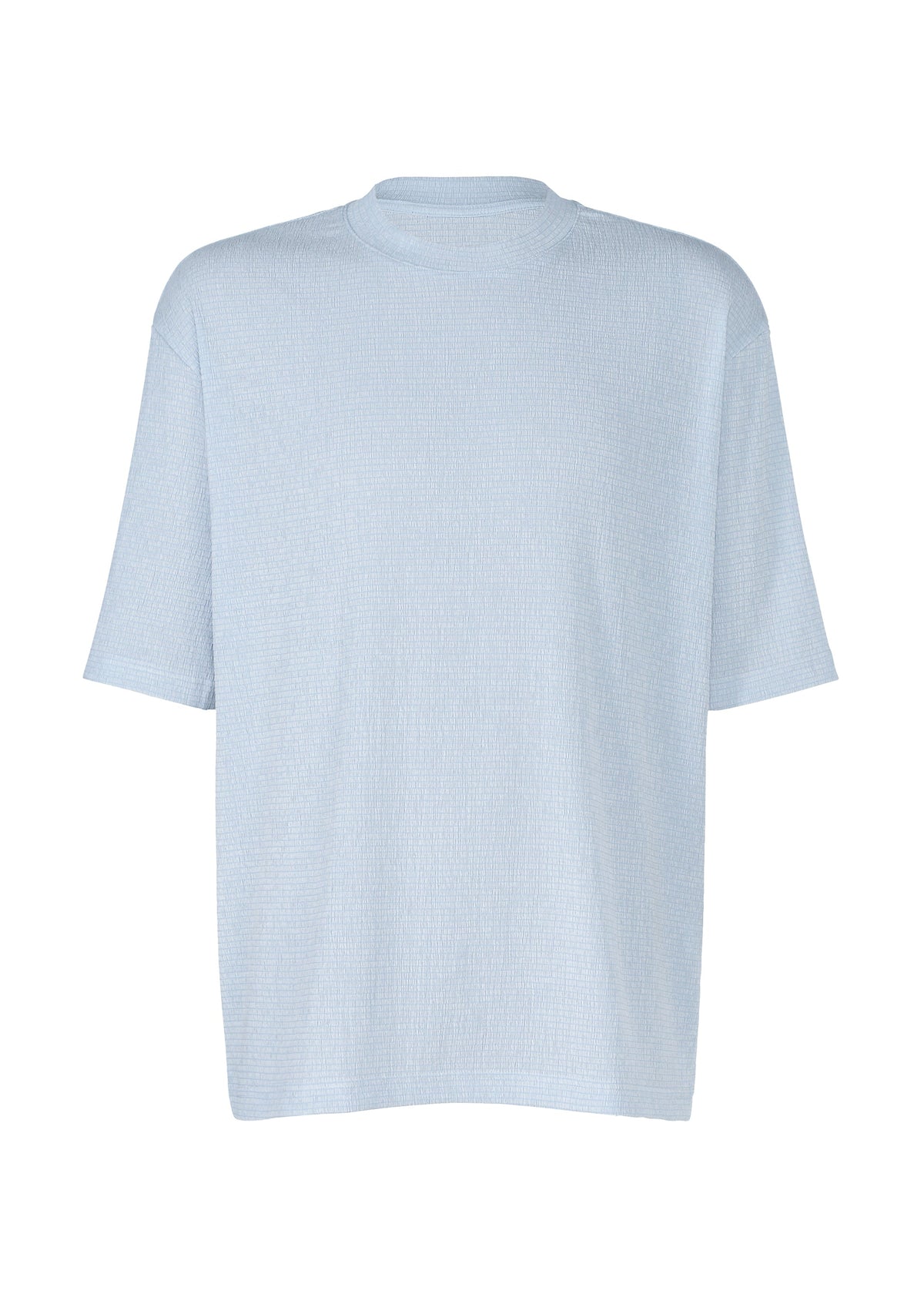 A product shot of the IM MEN SHRINK STRETCH T t shirt in light blue.