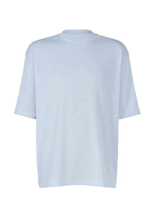 A product shot of the IM MEN SHRINK STRETCH T t shirt in light blue.