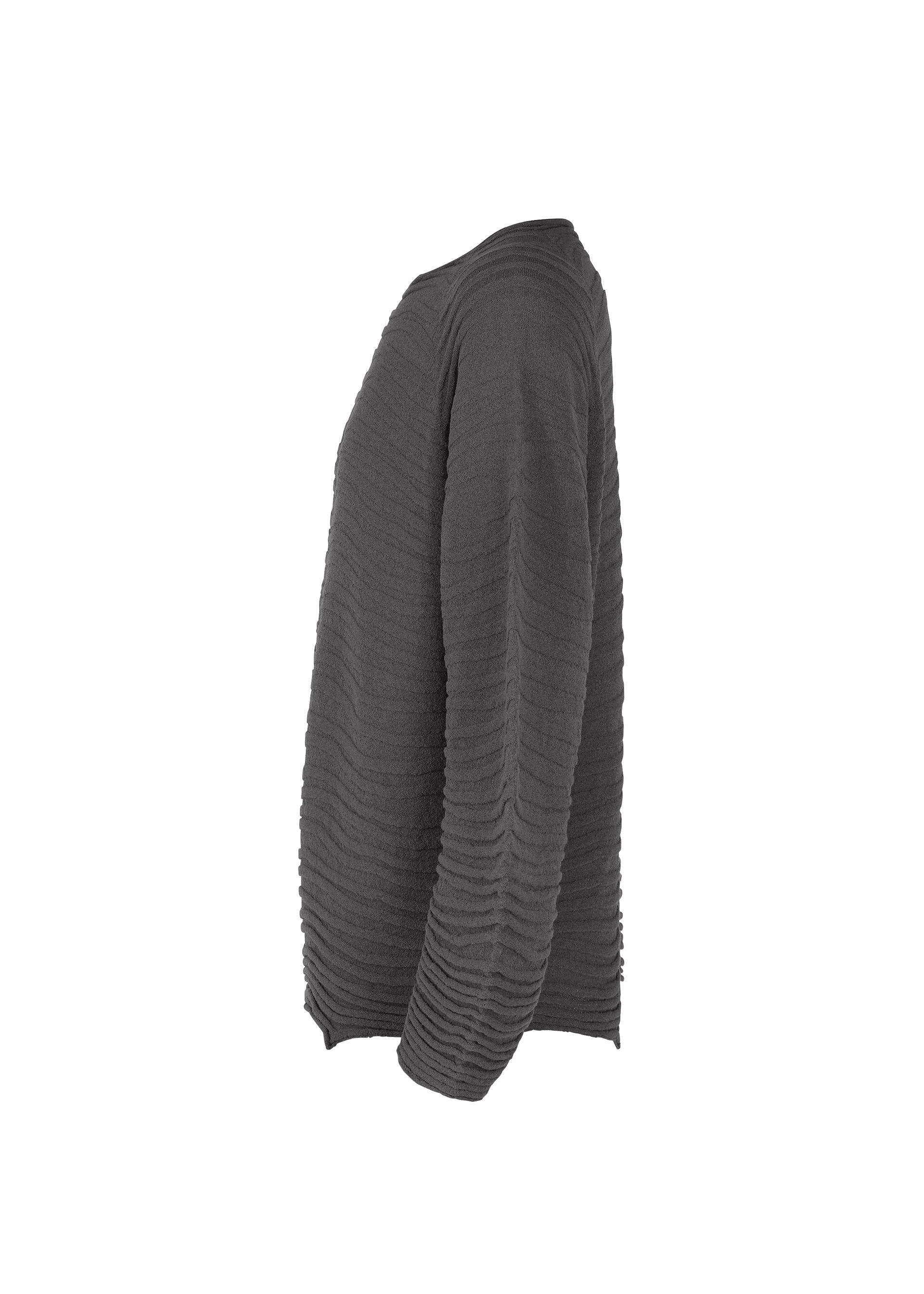 ENGRAVE KNIT Top Charcoal Grey – ISSEY MIYAKE EU