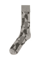 A product shot of the IM MEN KASURI SOCKS socks in light gray.