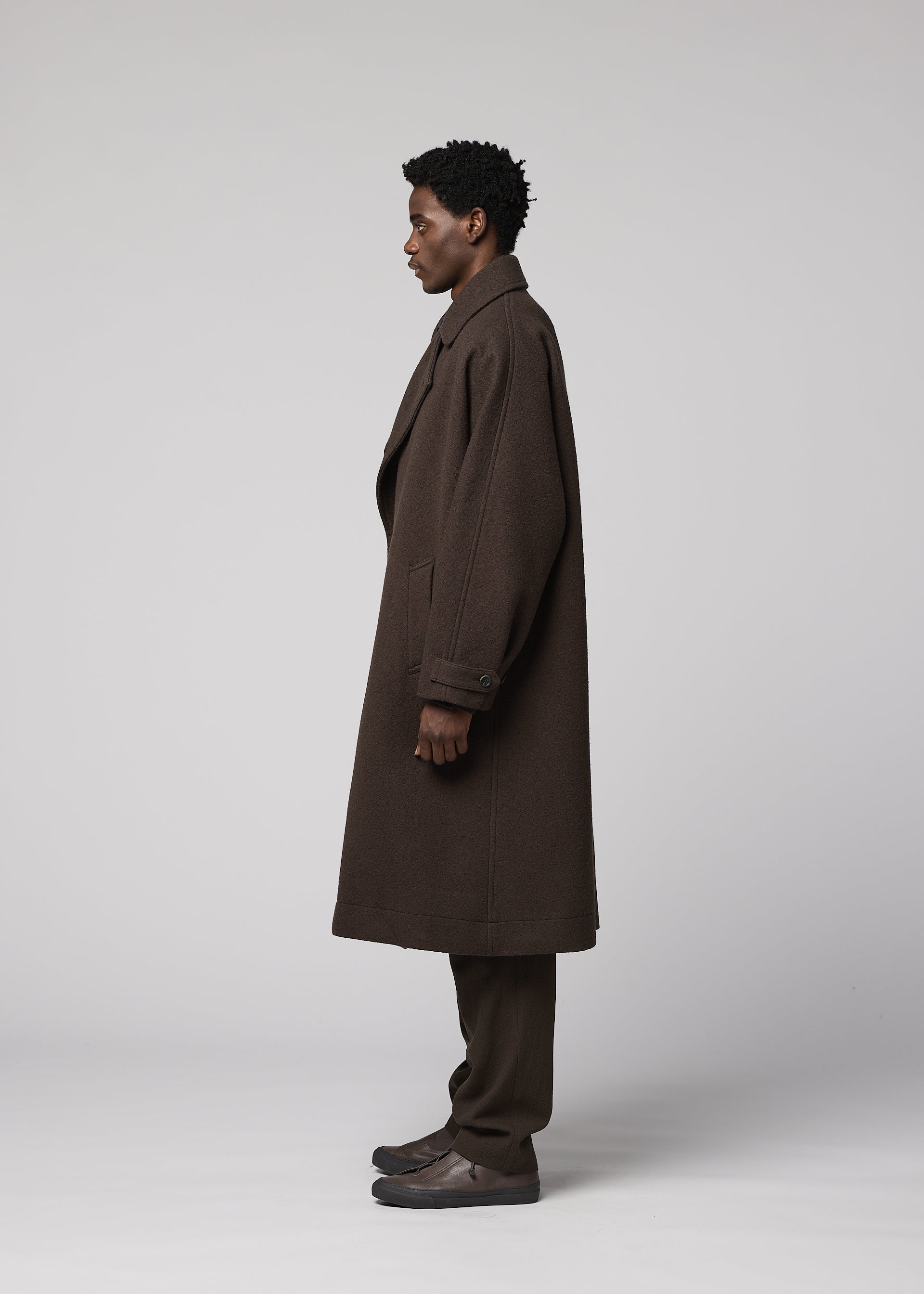 FULLER WOOL Coat Brown – ISSEY MIYAKE EU