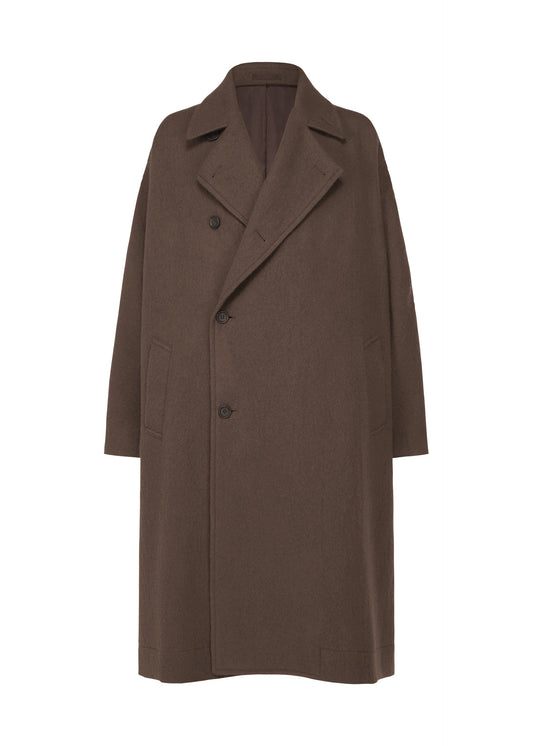 A product shot of the IM MEN FULLER WOOL coat in brown.