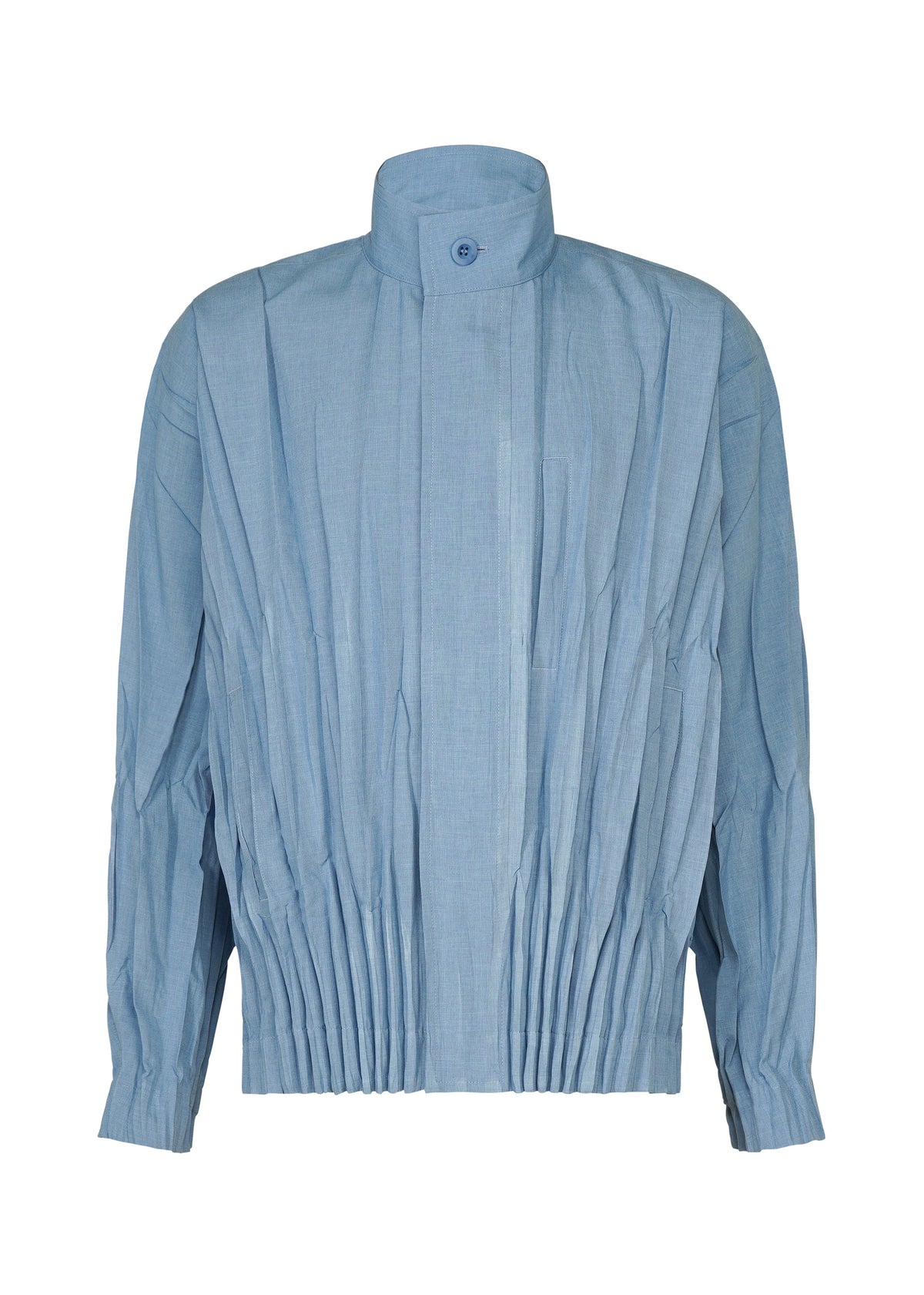 A product shot of the IM MEN EDGE blouson in light blue.