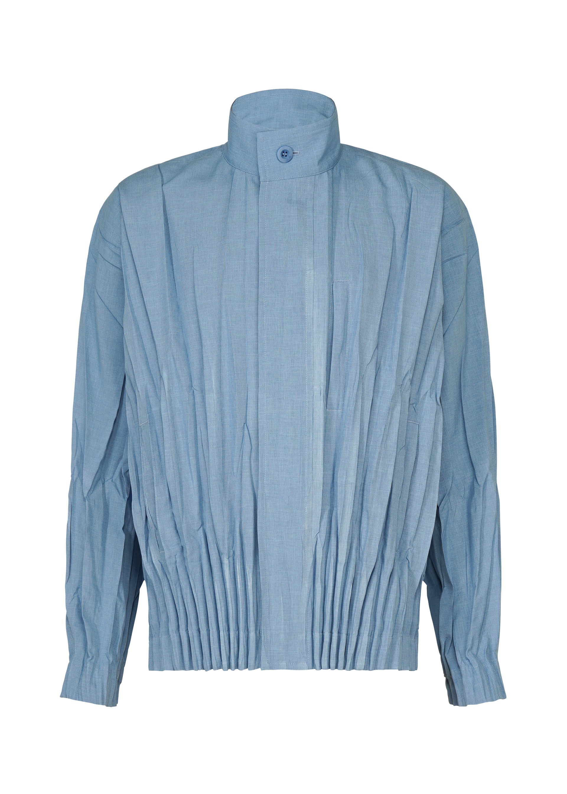 A product shot of the IM MEN EDGE blouson in light blue.