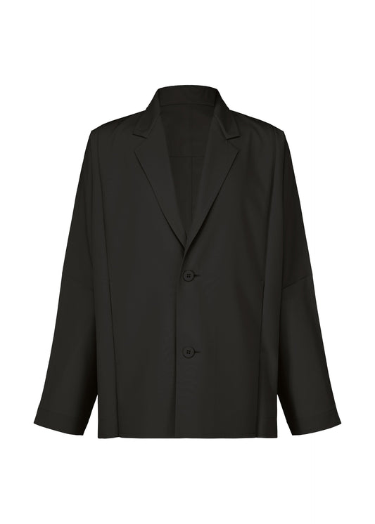 A product shot of the IM MEN FLAT BLACK jacket in black.