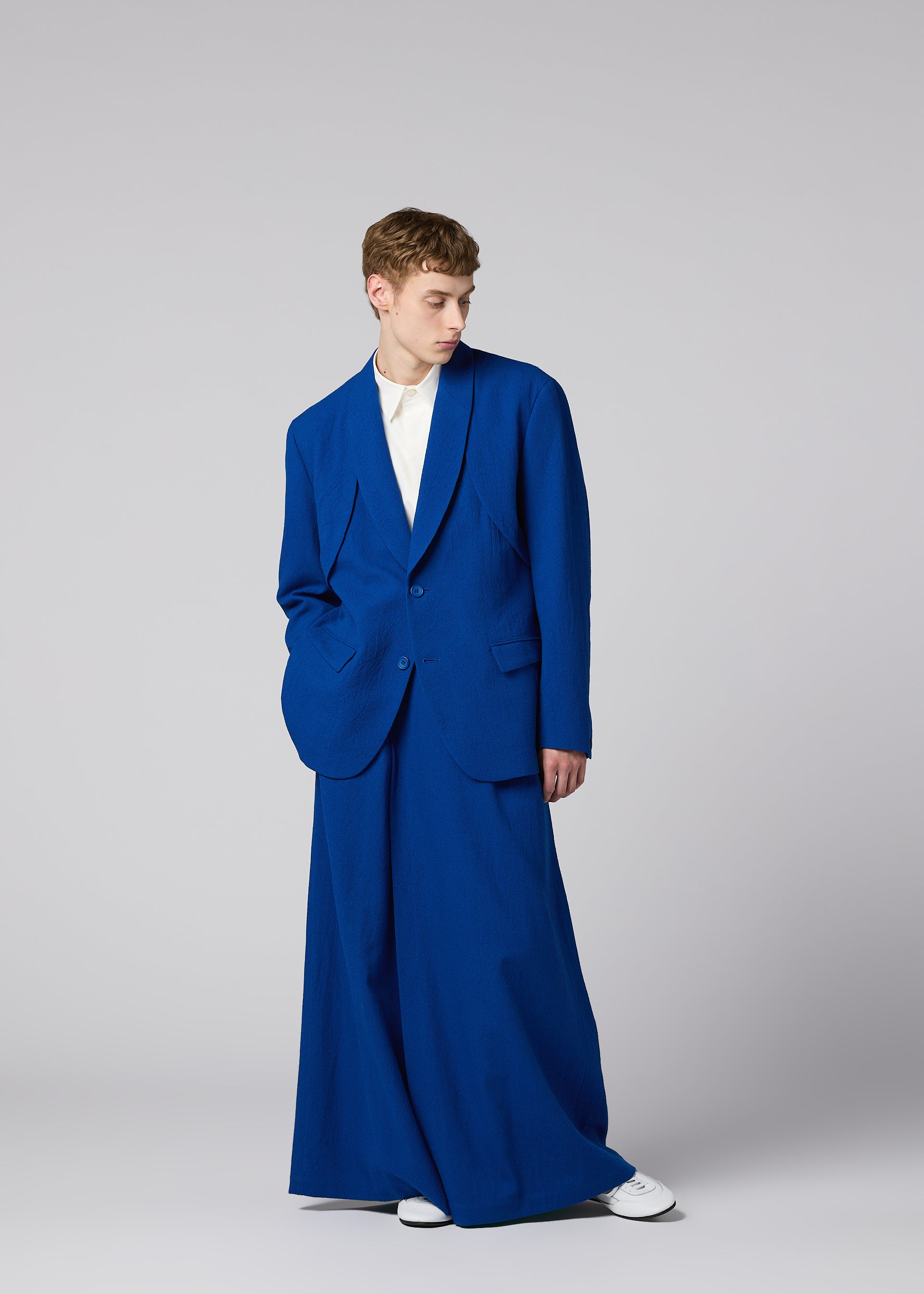SHRINK WOOL Jacket Blue – ISSEY MIYAKE EU