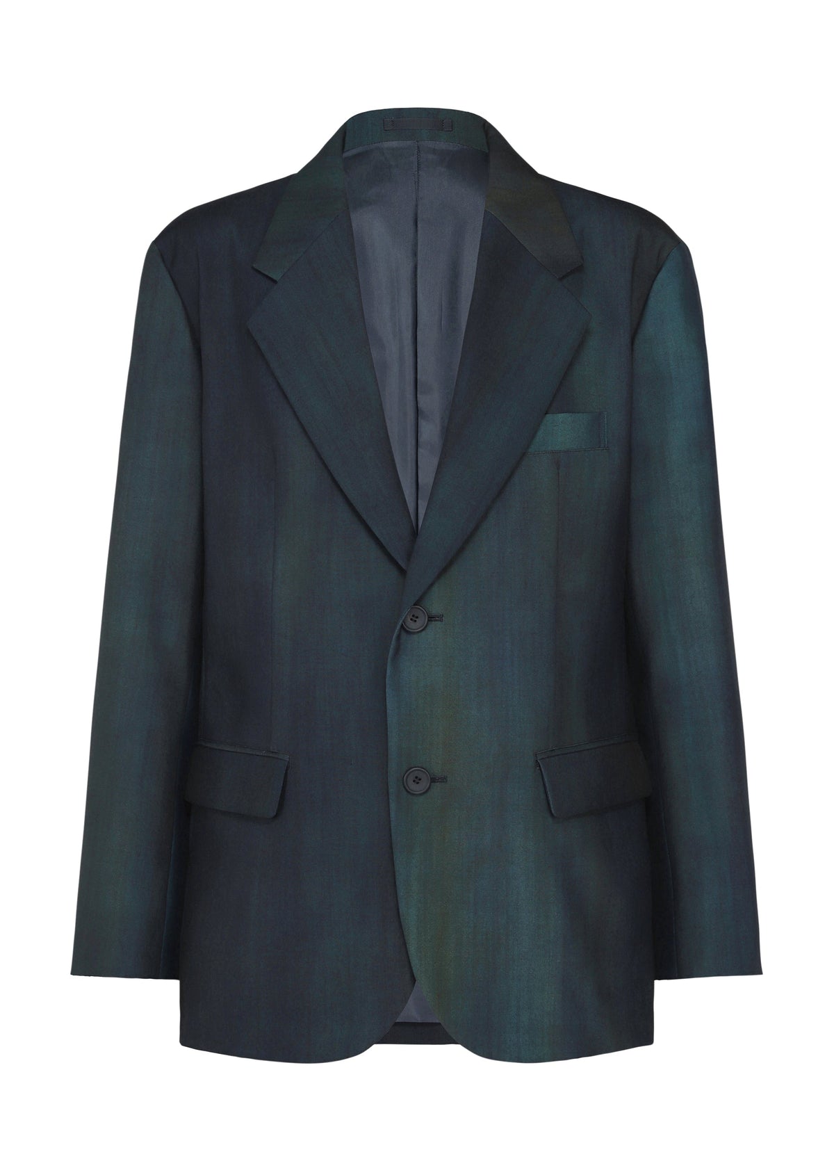 A product shot of the IM MEN GRADATION WOOL jacket in blue.