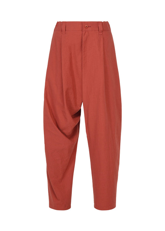 A product shot of the IM MEN COTTON YAK trousers in red.