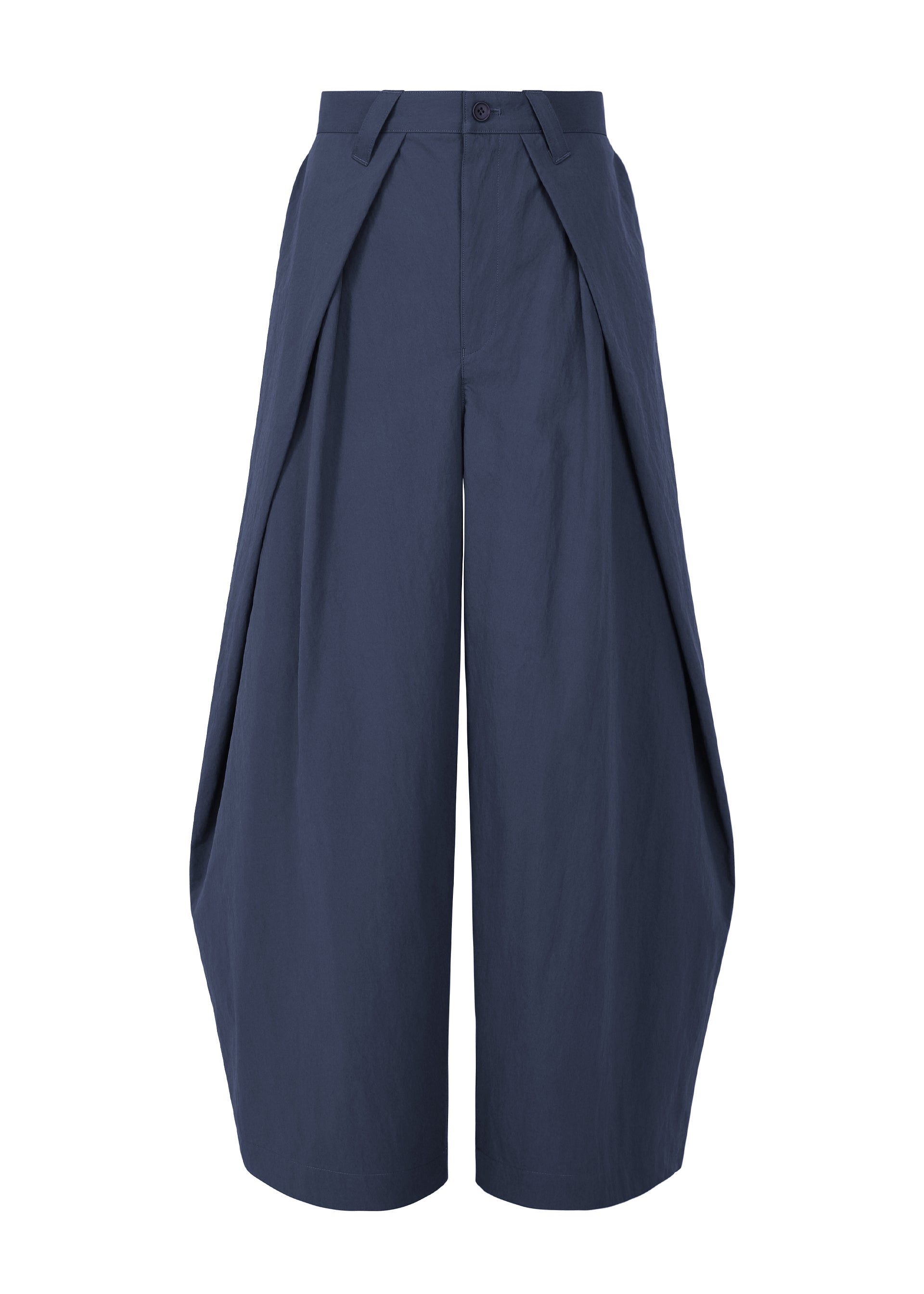 A product shot of the IM MEN OVERLAP trousers in navy.