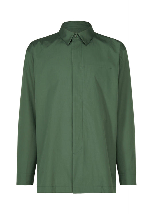 A product shot of the IM MEN 140/2 SHIRT shirt in green.