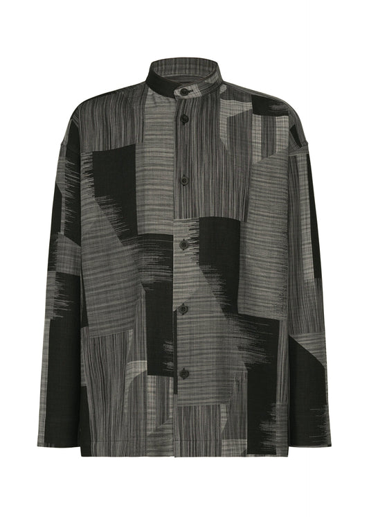 A product shot of the IM MEN KASURI shirt in black.
