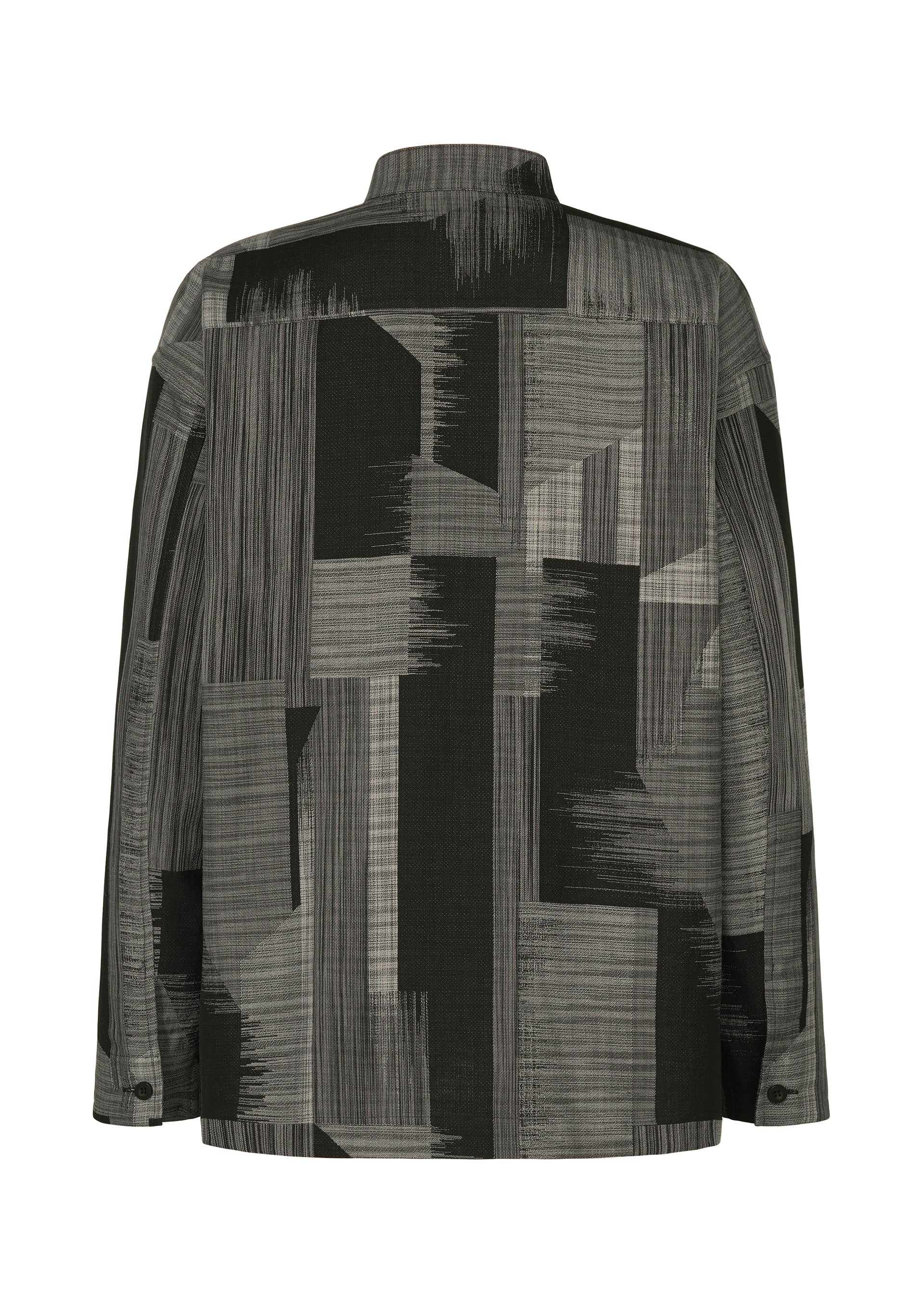 A detail shot of the IM MEN KASURI shirt.