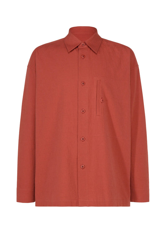 A product shot of the IM MEN COTTON YAK shirt in red.