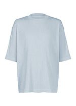 A product shot of the IM MEN CREPE TUCK JERSEY shirt in saxe blue.