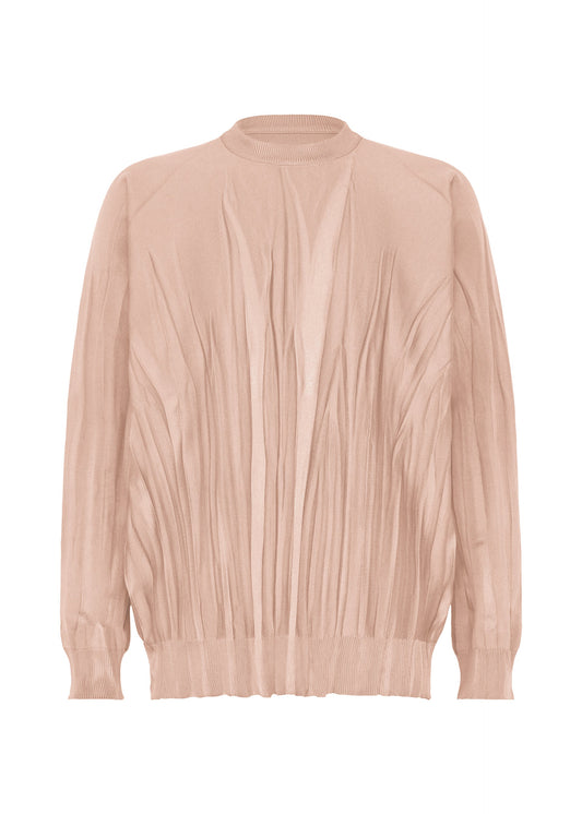 A product shot of the IM MEN RIPPLE KNIT knit in pink.