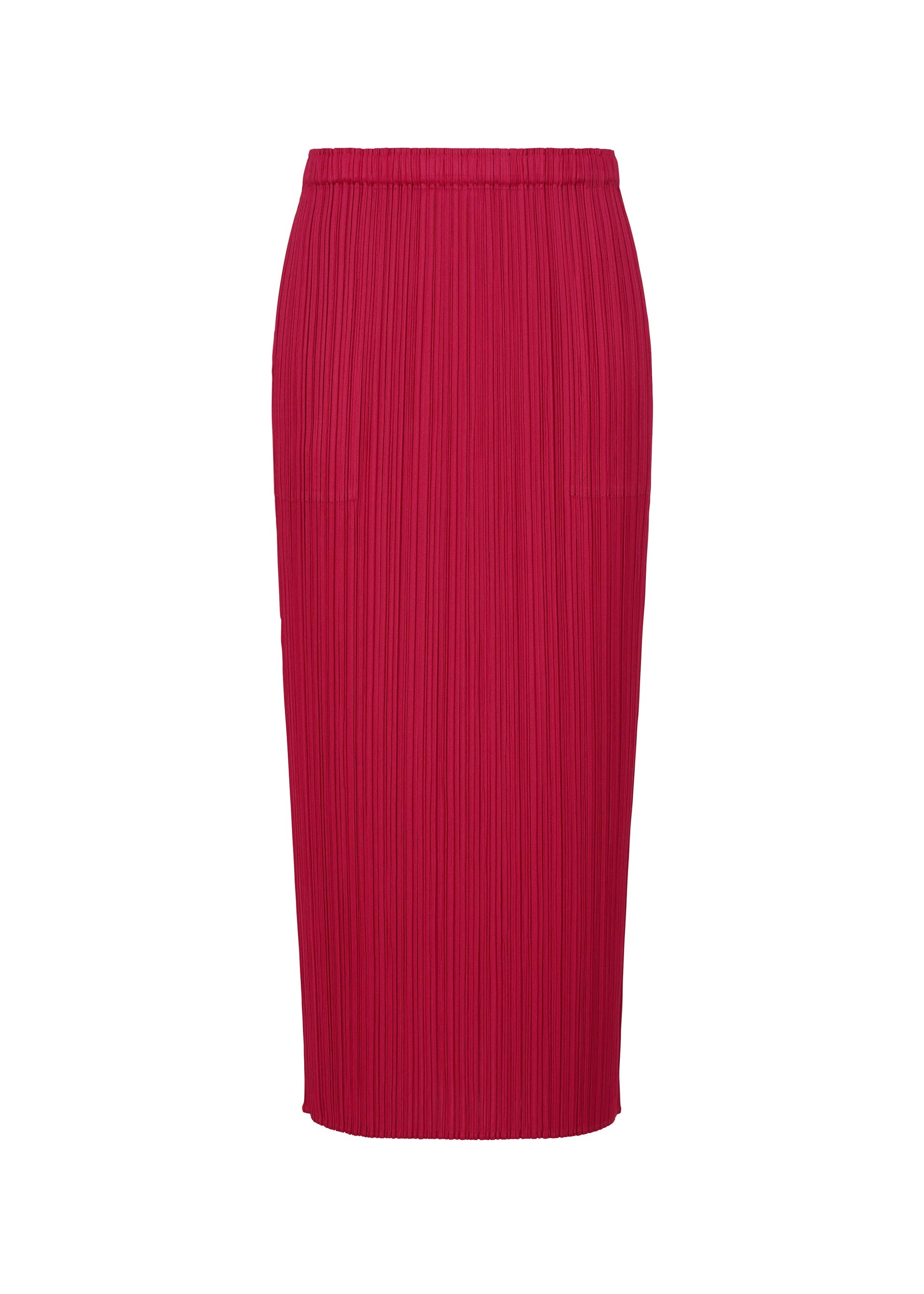 A product shot of the PLEATS PLEASE ISSEY MIYAKE NEW COLORFUL BASICS 4 pp67jg4082305 in carmine.