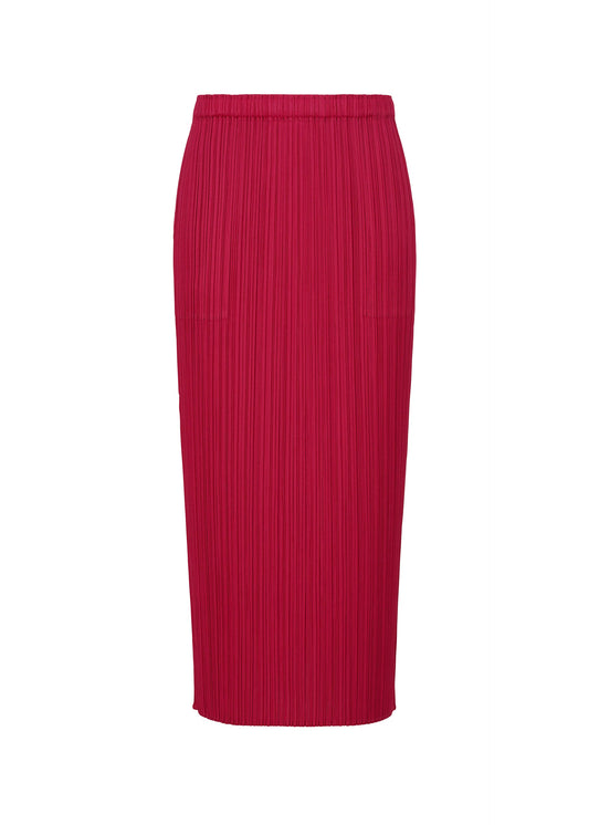 A product shot of the PLEATS PLEASE ISSEY MIYAKE NEW COLORFUL BASICS 4 pp67jg4082305 in carmine.