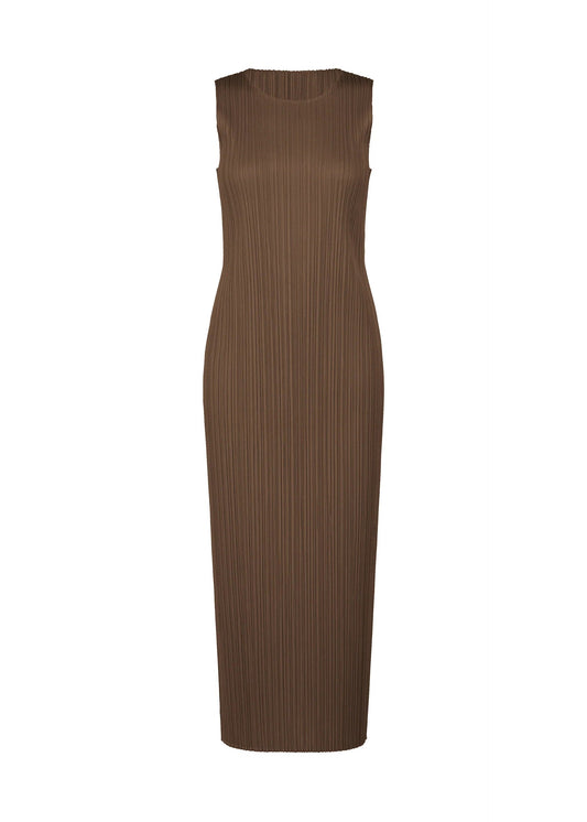 A product shot of the PLEATS PLEASE ISSEY MIYAKE NEW COLORFUL BASICS 4 pp67jh4104405 in brown.