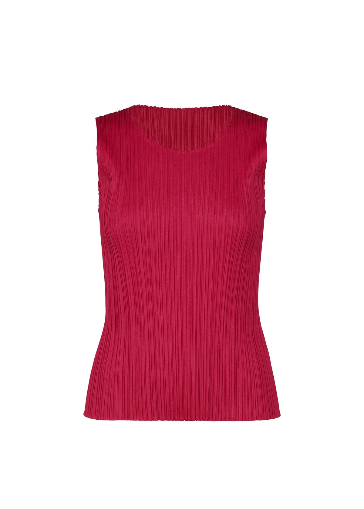 A product shot of the PLEATS PLEASE ISSEY MIYAKE NEW COLORFUL BASICS 4 pp67jk4012305 in carmine.