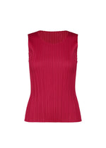 A product shot of the PLEATS PLEASE ISSEY MIYAKE NEW COLORFUL BASICS 4 pp67jk4012305 in carmine.