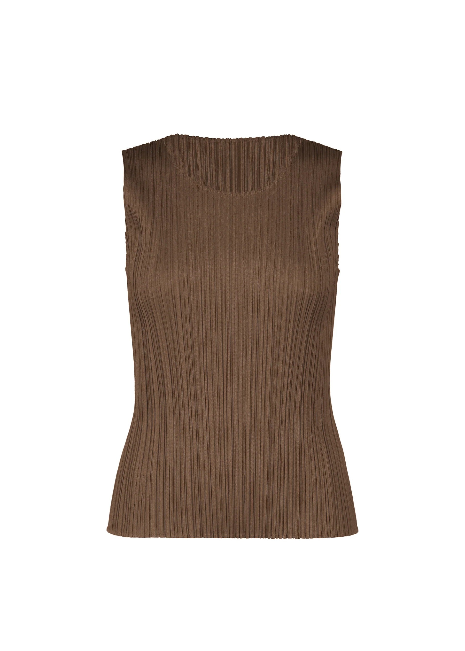 イッセイミヤケPLEATS PLEASE 幾何学模様ブラウン半袖シャツ(4) NEW COLORFUL BASICS 4 Shirt Brown – ISSEY MIYAKE EU