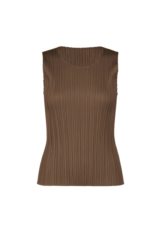 A product shot of the PLEATS PLEASE ISSEY MIYAKE NEW COLORFUL BASICS 4 pp67jk4014405 in brown.