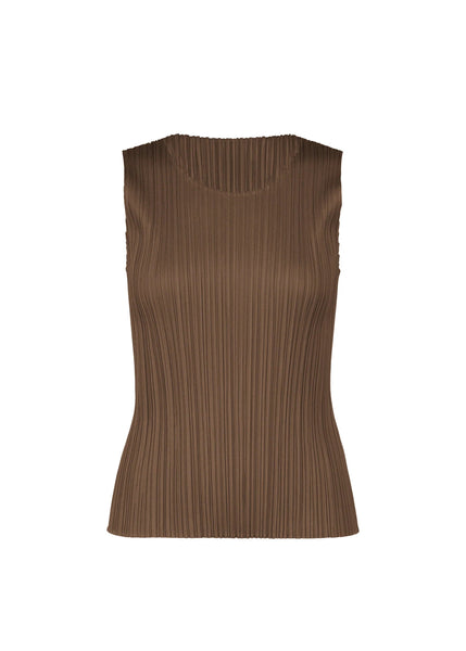 イッセイミヤケPLEATS PLEASE 幾何学模様ブラウン半袖シャツ(4) NEW COLORFUL BASICS 4 Shirt Brown – ISSEY MIYAKE EU
