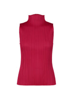 A product shot of the PLEATS PLEASE ISSEY MIYAKE NEW COLORFUL BASICS 4 pp67jk4022305 in carmine.