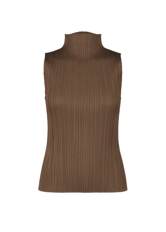 A product shot of the PLEATS PLEASE ISSEY MIYAKE NEW COLORFUL BASICS 4 pp67jk4024405 in brown.