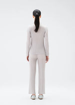 A model wears the PLEATS PLEASE ISSEY MIYAKE NEW COLORFUL BASICS 4 pp67jk4044405.