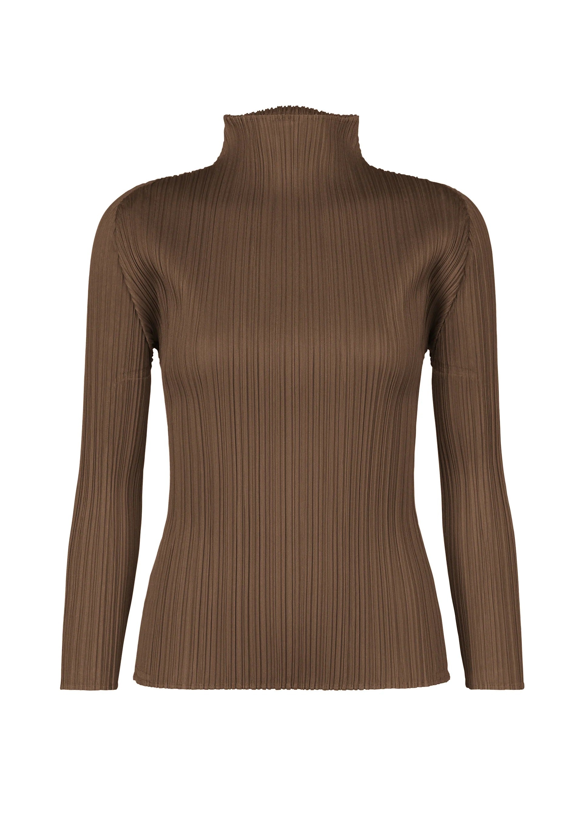 A product shot of the PLEATS PLEASE ISSEY MIYAKE NEW COLORFUL BASICS 4 pp67jk4044405 in brown.