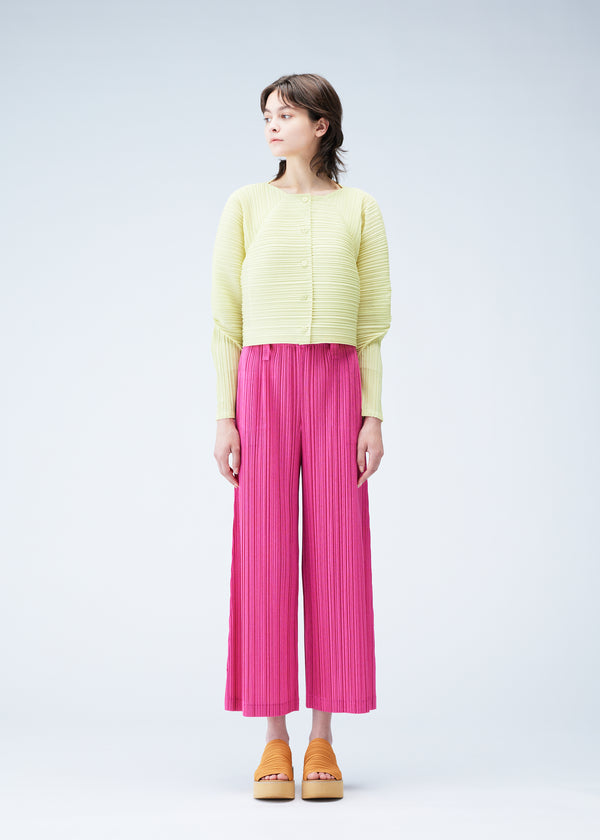 RAMIE PLEATS Trousers Cream Yellow