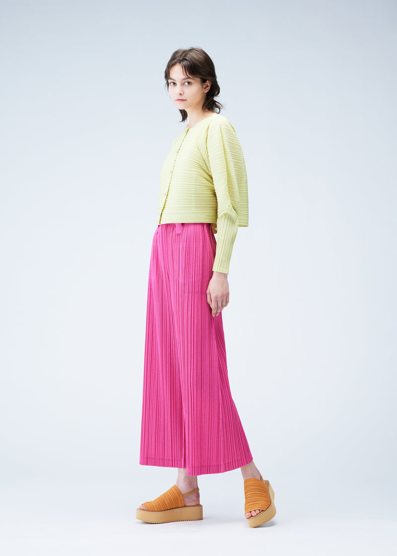 RAMIE PLEATS Trousers Cream Yellow