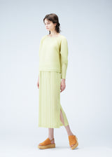 RAMIE PLEATS Skirt Cream Yellow