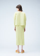 RAMIE PLEATS Skirt Cream Yellow