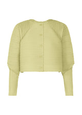 RAMIE PLEATS Cardigan Cream Yellow