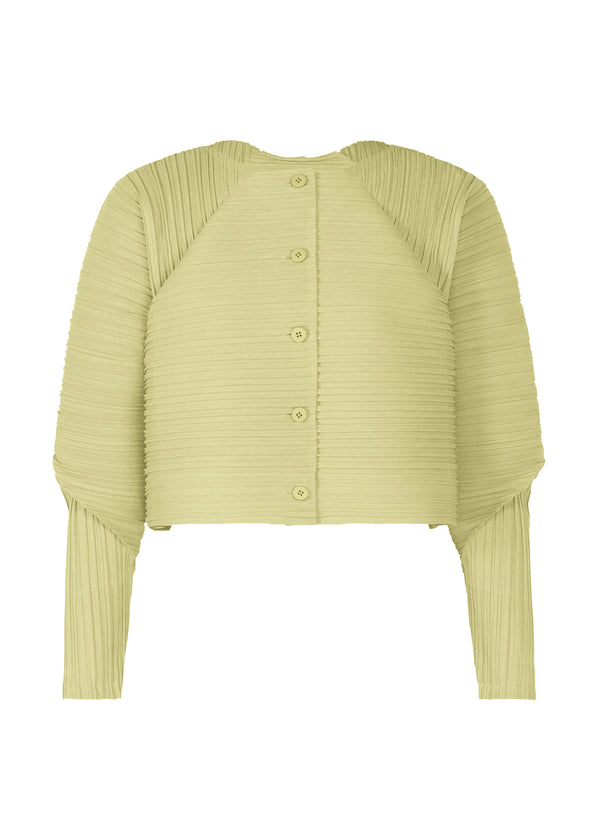 RAMIE PLEATS Cardigan Cream Yellow